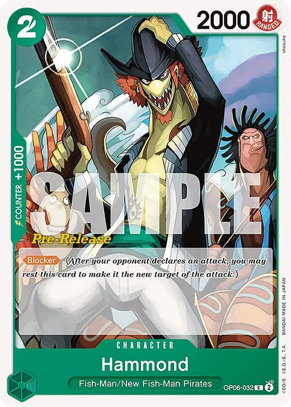 Hammond — Wings of the Captain Pre-Release Cards — One Piece Card Game
