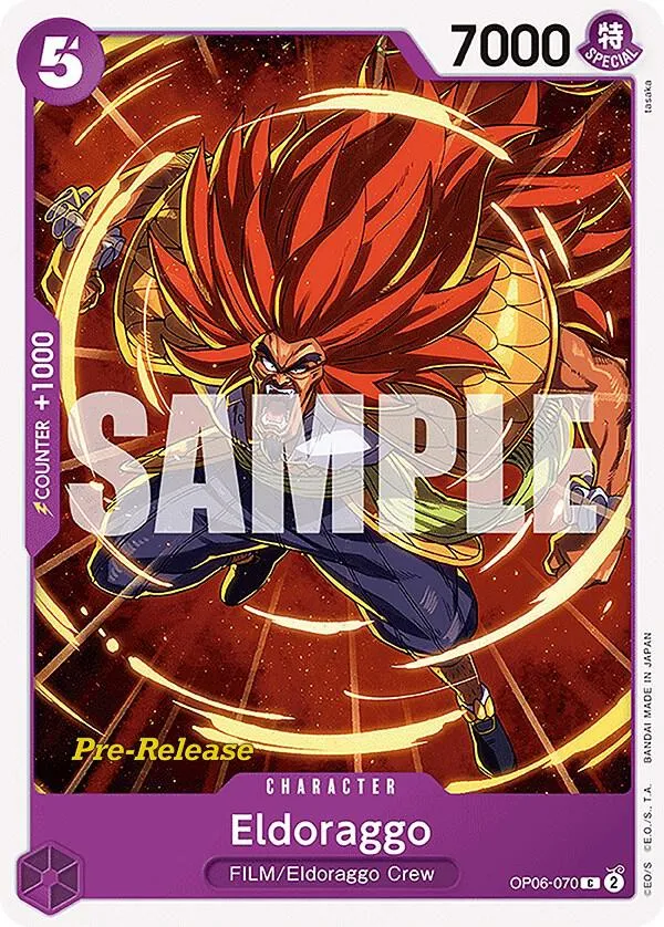 Eldoraggo — Wings of the Captain Pre-Release Cards — One Piece Card Game