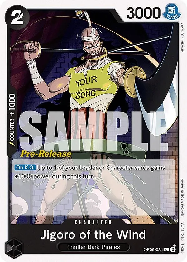 Jigoro of the Wind — Wings of the Captain Pre-Release Cards — One Piece Card Game