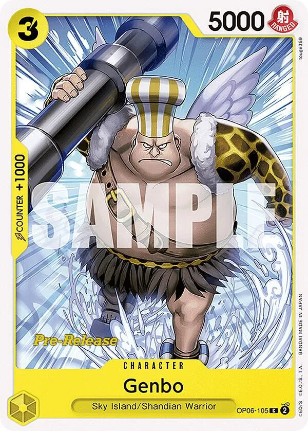 Genbo — Wings of the Captain Pre-Release Cards — One Piece Card Game