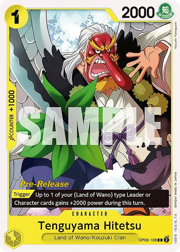 Tenguyama Hitetsu — Wings of the Captain Pre-Release Cards — One Piece Card Game