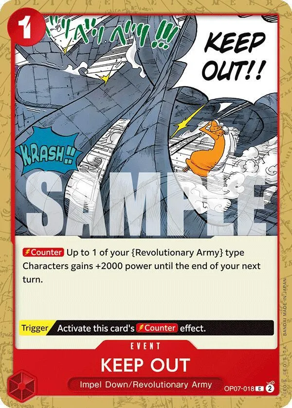 Keep Out — 500 Years in the Future — One Piece Card Game