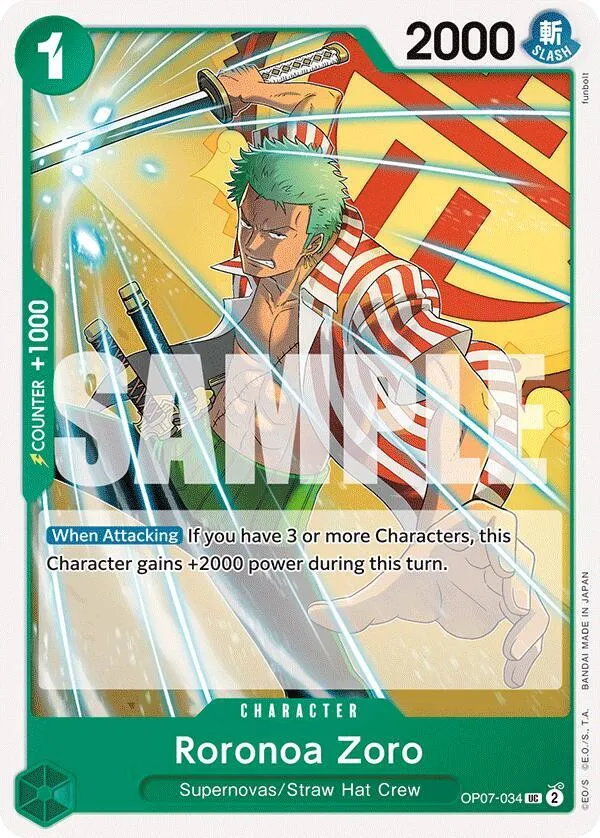 Roronoa Zoro (034) — 500 Years in the Future — One Piece Card Game