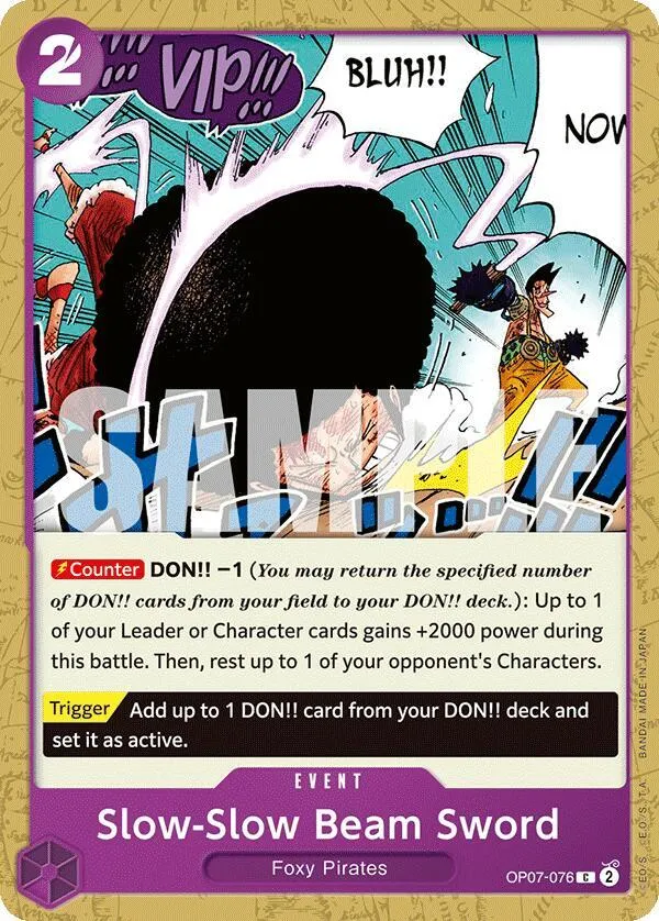Slow-Slow Beam Sword — 500 Years in the Future — One Piece Card Game