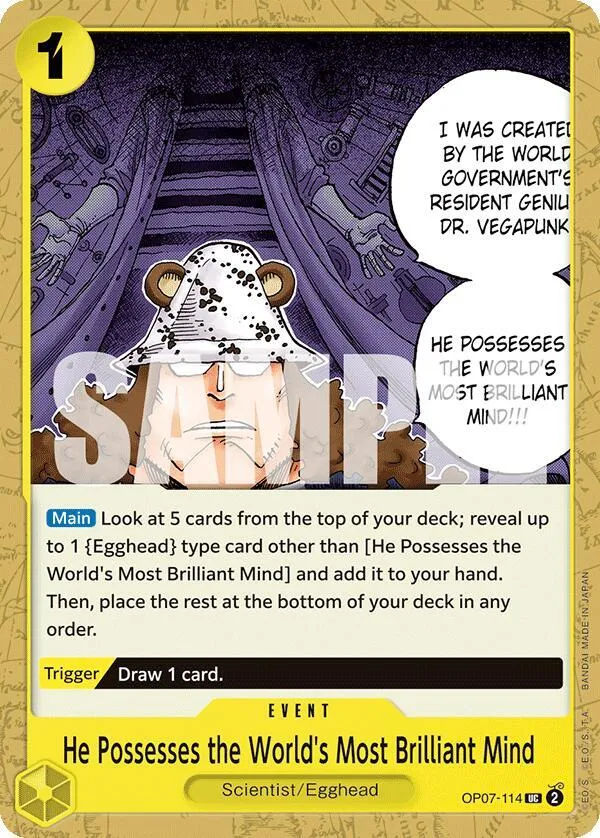 He Possesses the World's Most Brilliant Mind — 500 Years in the Future — One Piece Card Game
