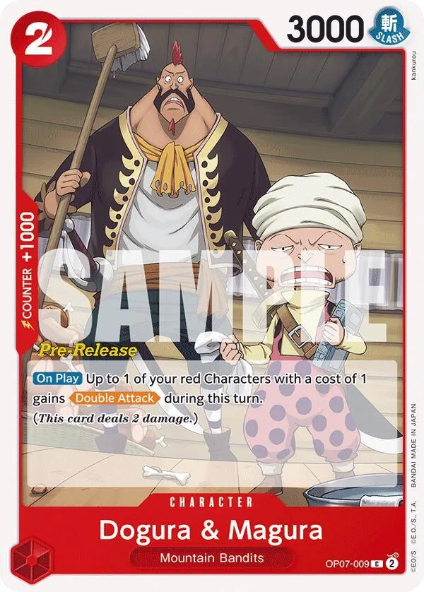 Dogura & Magura — 500 Years in the Future Pre-Release Cards — One Piece Card Game