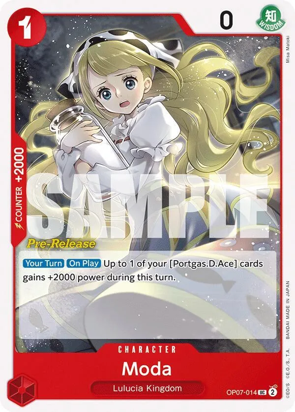 Moda — 500 Years in the Future Pre-Release Cards — One Piece Card Game