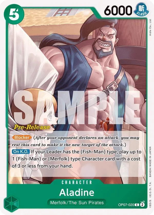 Aladine — 500 Years in the Future Pre-Release Cards — One Piece Card Game