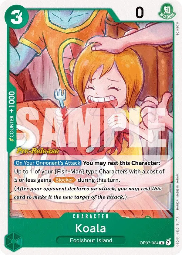 Koala — 500 Years in the Future Pre-Release Cards — One Piece Card Game