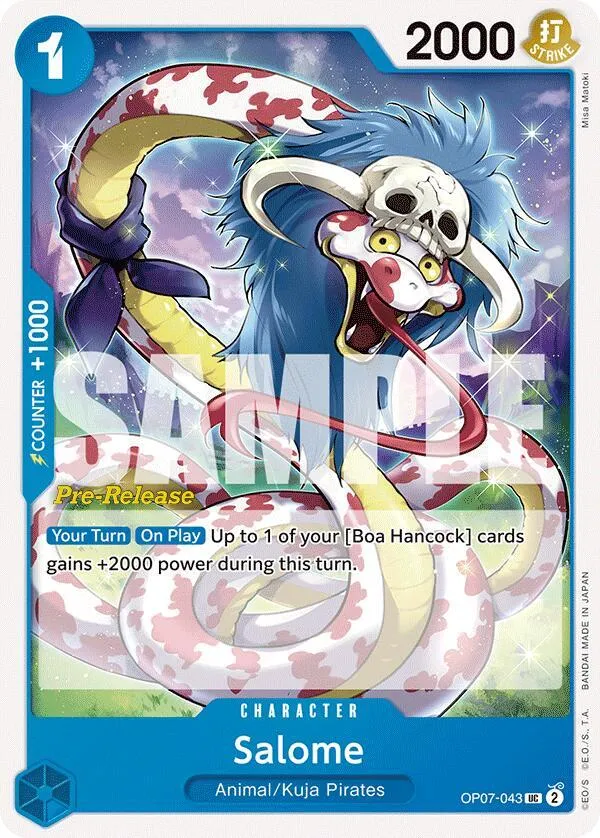 Salome — 500 Years in the Future Pre-Release Cards — One Piece Card Game
