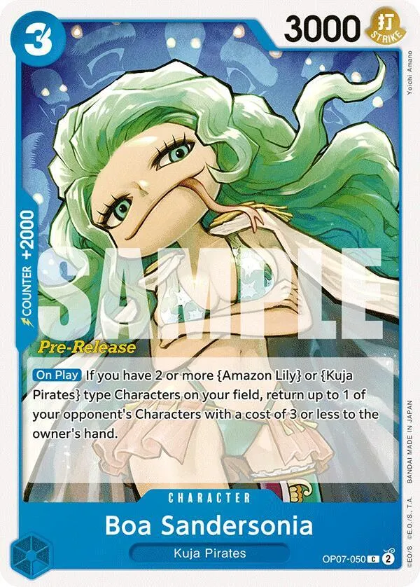 Boa Sandersonia from 500 Years in the Future Pre-Release Cards - One Piece Card Game