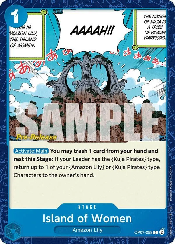 Island of Women — 500 Years in the Future Pre-Release Cards — One Piece Card Game