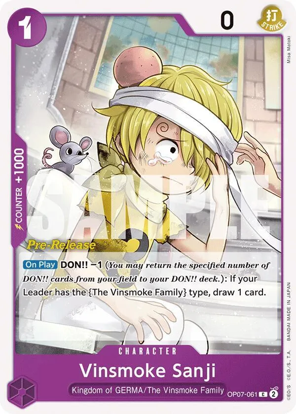Vinsmoke Sanji — 500 Years in the Future Pre-Release Cards — One Piece Card Game