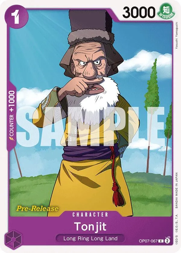 Tonjit — 500 Years in the Future Pre-Release Cards — One Piece Card Game