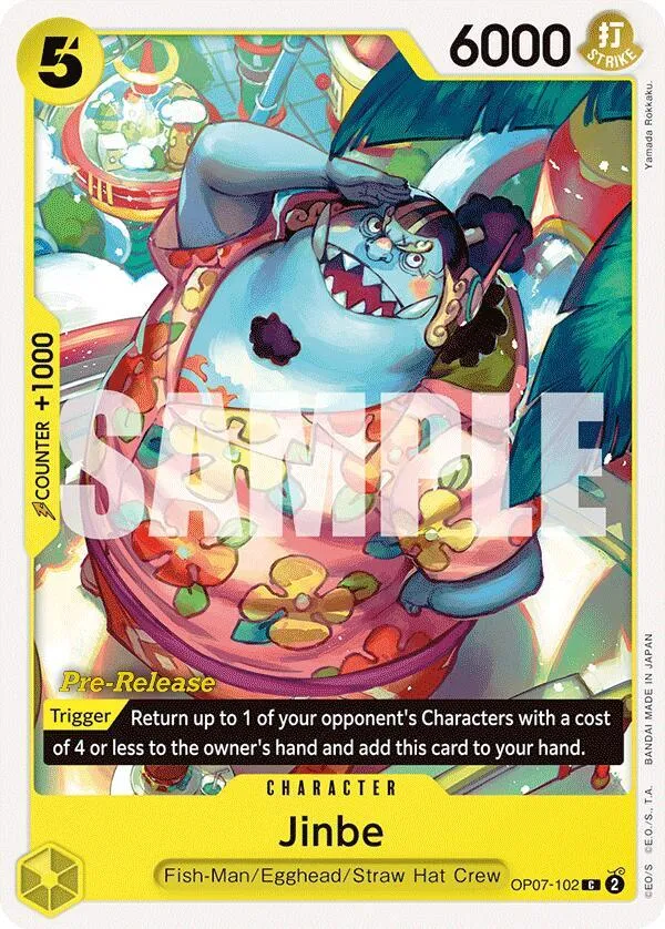 Jinbe (102) — 500 Years in the Future Pre-Release Cards — One Piece Card Game