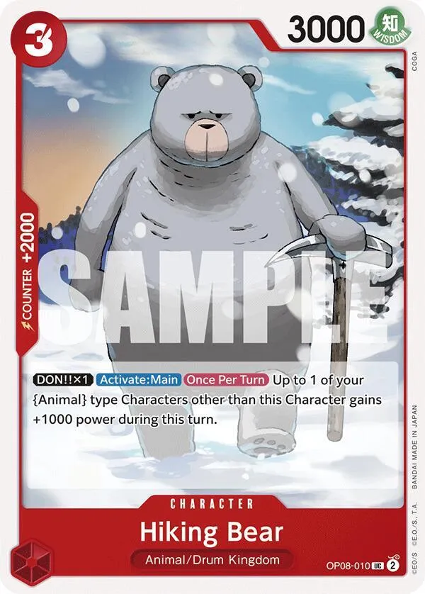 Hiking Bear — Two Legends — One Piece Card Game