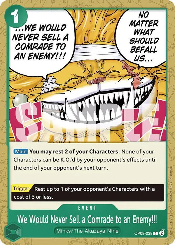 We Would Never Sell a Comrade to an Enemy!!! — Two Legends — One Piece Card Game