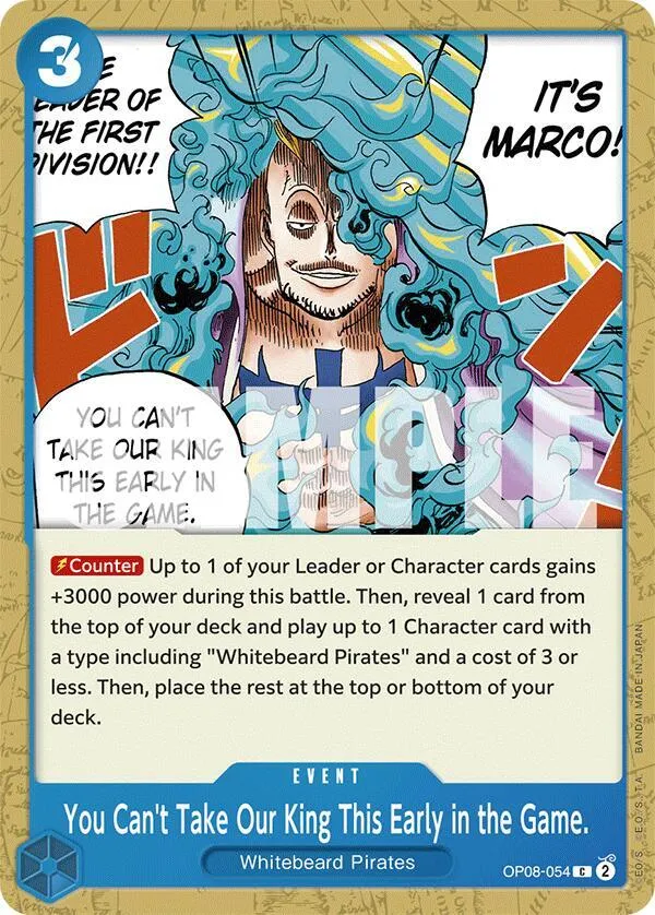 You Can't Take Our King This Early in the Game. — Two Legends — One Piece Card Game