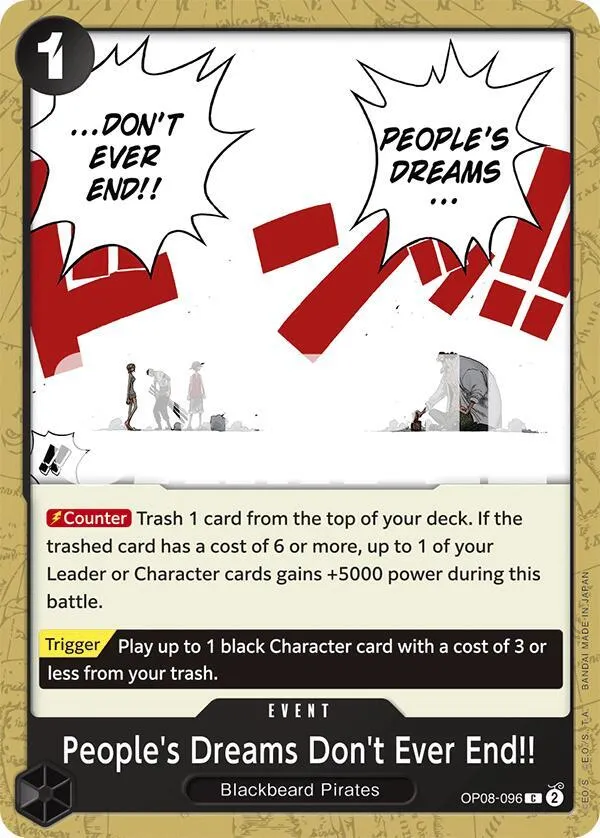 People's Dreams Don't Ever End!! — Two Legends — One Piece Card Game