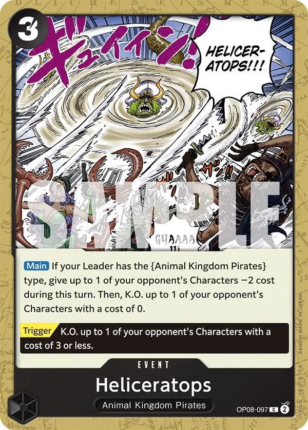 Heliceratops — Two Legends — One Piece Card Game