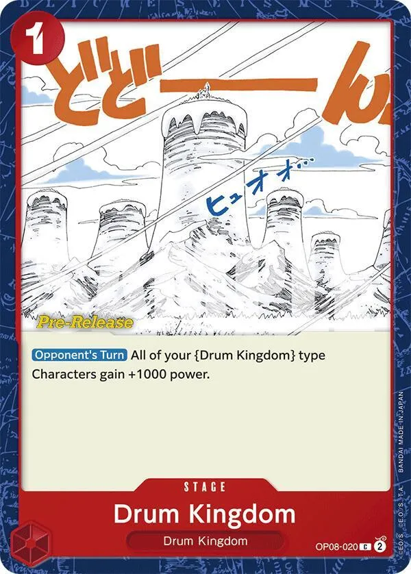 Drum Kingdom — Two Legends Pre-Release Cards — One Piece Card Game