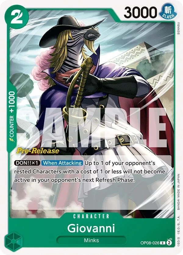 Giovanni — Two Legends Pre-Release Cards — One Piece Card Game