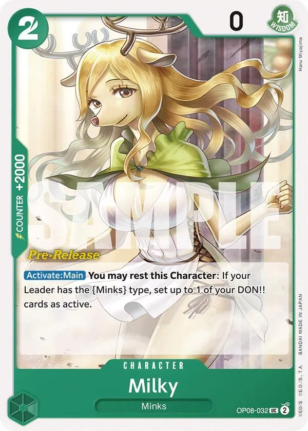 Milky — Two Legends Pre-Release Cards — One Piece Card Game