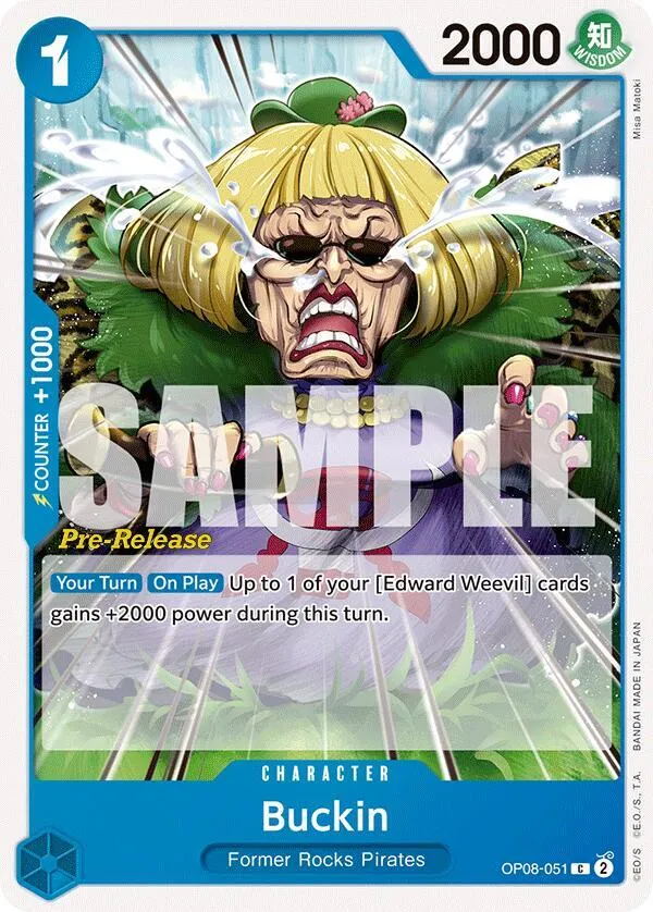 Buckin — Two Legends Pre-Release Cards — One Piece Card Game