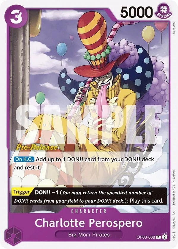 Charlotte Perospero — Two Legends Pre-Release Cards — One Piece Card Game