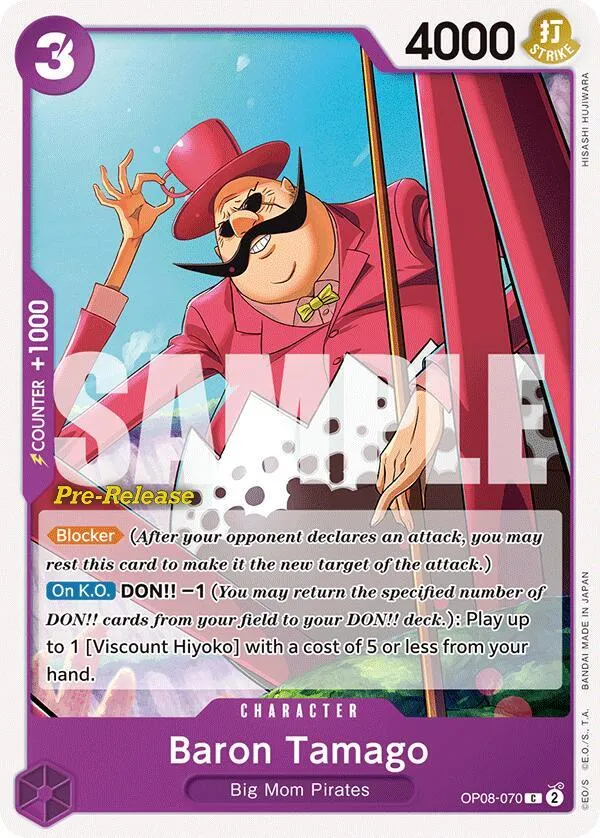 Baron Tamago from Two Legends Pre-Release Cards - One Piece Card Game