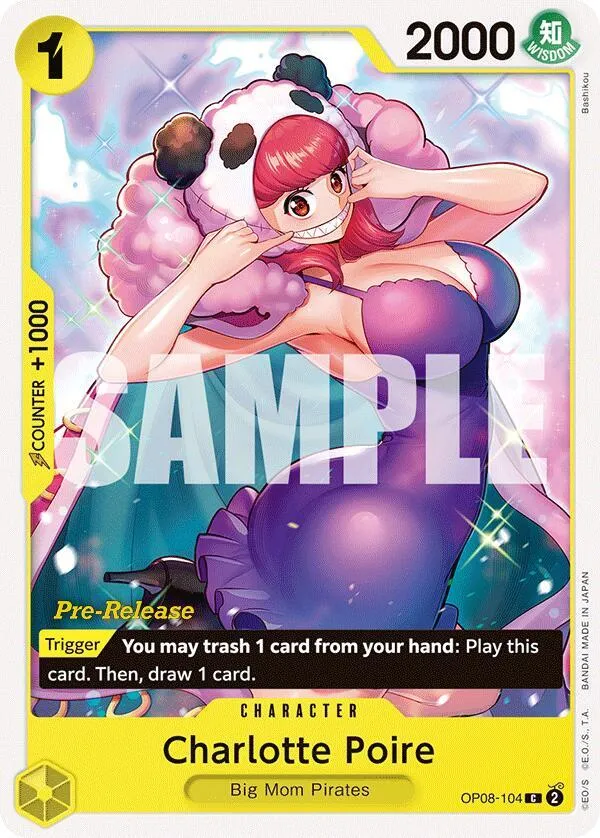 Charlotte Poire — Two Legends Pre-Release Cards — One Piece Card Game