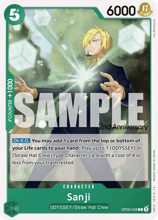 Sanji (028) — Emperors in the New World: 2nd Anniversary Tournament Cards — One Piece Card Game