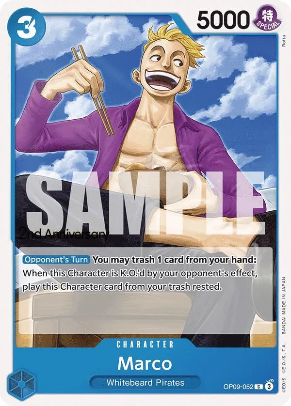 Marco — Emperors in the New World: 2nd Anniversary Tournament Cards — One Piece Card Game
