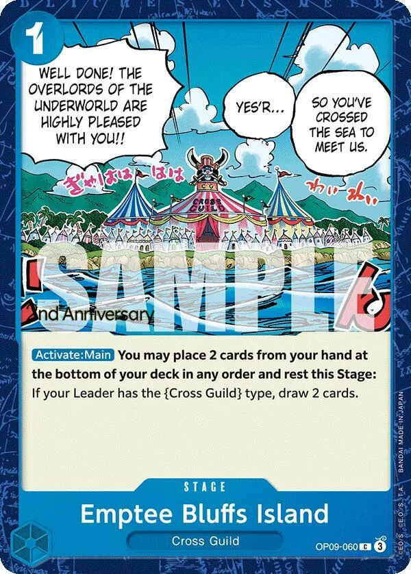 Emptee Bluffs Island — Emperors in the New World: 2nd Anniversary Tournament Cards — One Piece Card Game