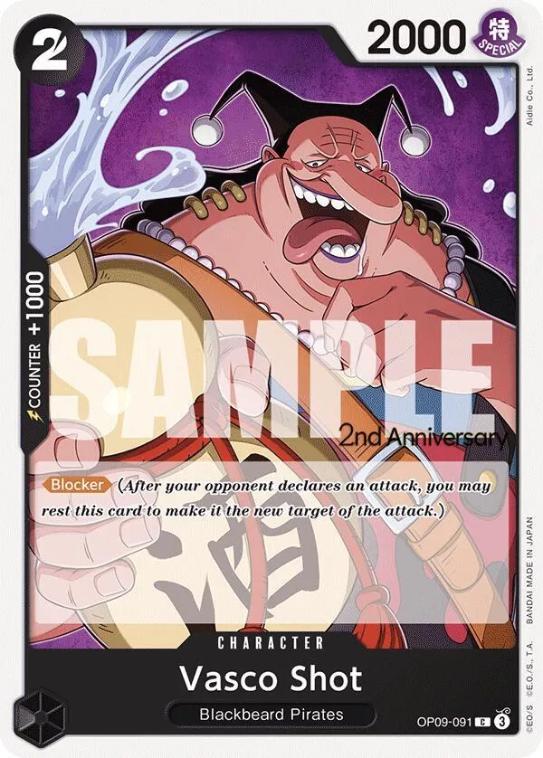 Vasco Shot — Emperors in the New World: 2nd Anniversary Tournament Cards — One Piece Card Game