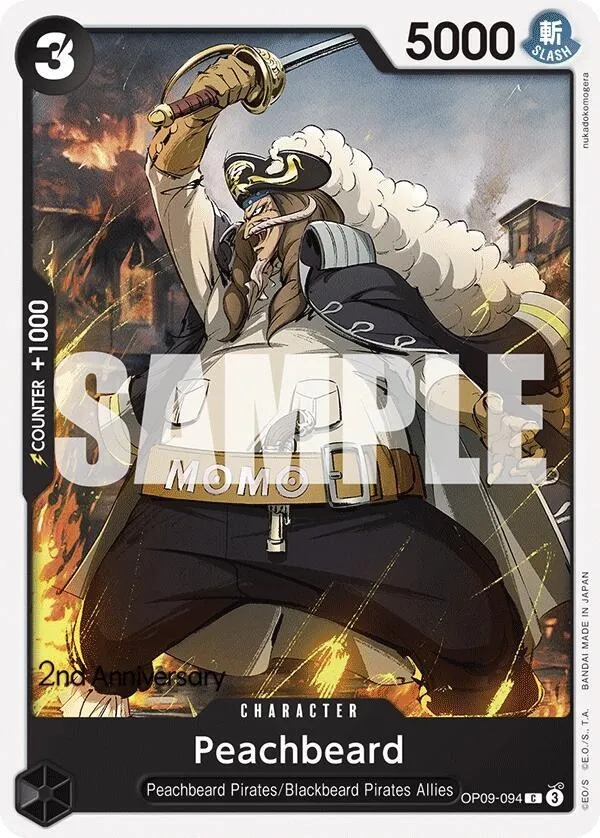Peachbeard — Emperors in the New World: 2nd Anniversary Tournament Cards — One Piece Card Game
