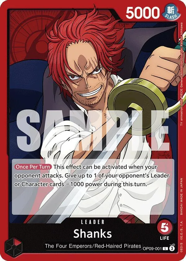 Shanks (001) — Emperors in the New World — One Piece Card Game