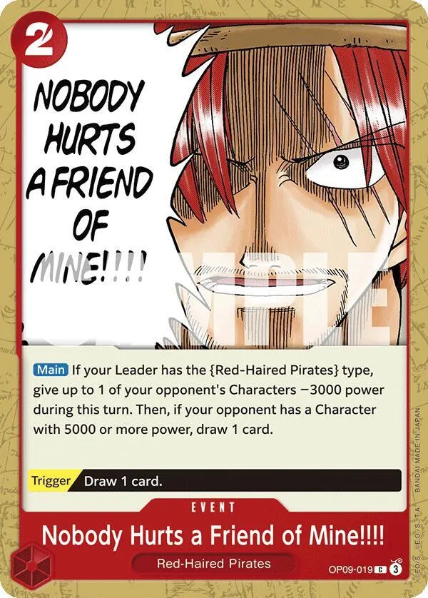 Nobody Hurts a Friend of Mine!!!! — Emperors in the New World — One Piece Card Game