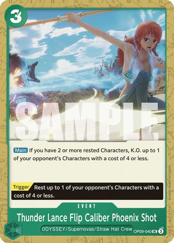 Thunder Lance Flip Caliber Phoenix Shot — Emperors in the New World — One Piece Card Game