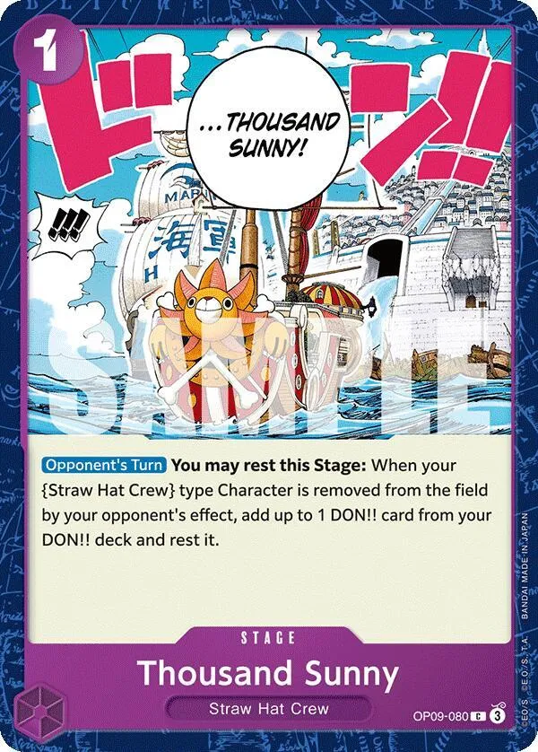Thousand Sunny — Emperors in the New World — One Piece Card Game