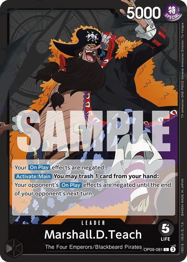 Marshall.D.Teach (081) — Emperors in the New World — One Piece Card Game