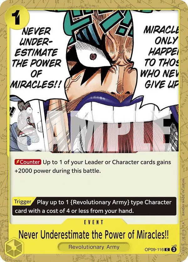 Never Underestimate the Power of Miracles!! — Emperors in the New World — One Piece Card Game