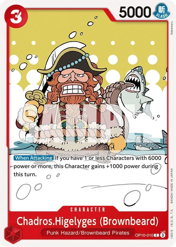 Chadros.Higelyges (Brownbeard) — Royal Blood — One Piece Card Game