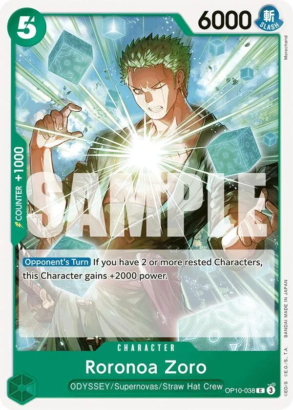 Roronoa Zoro (038) — Royal Blood — One Piece Card Game