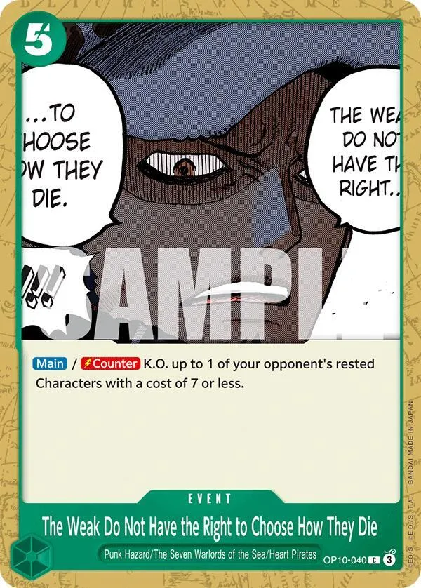 The Weak Do Not Have the Right to Choose How They Die — Royal Blood — One Piece Card Game