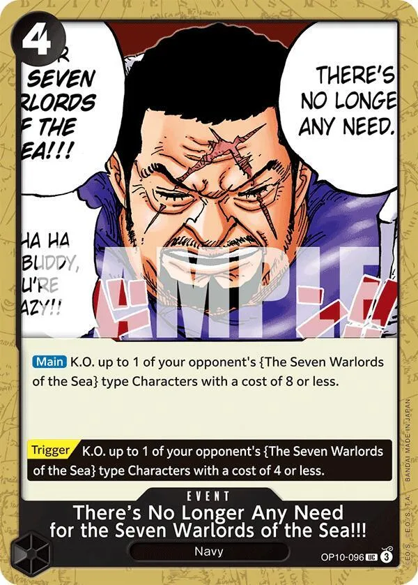 There's No Longer Any Need for the Seven Warlords of the Sea!!! — Royal Blood — One Piece Card Game