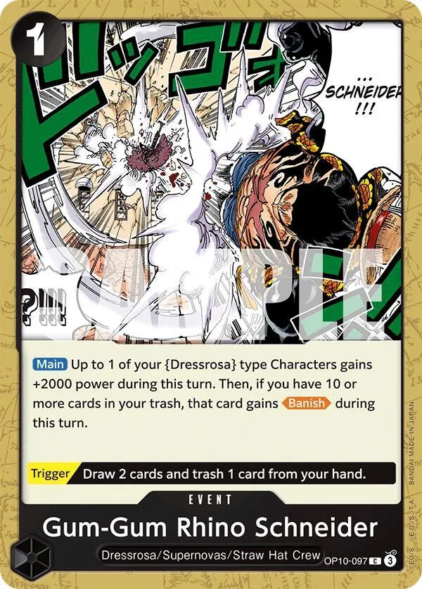 Gum-Gum Rhino Schneider — Royal Blood — One Piece Card Game