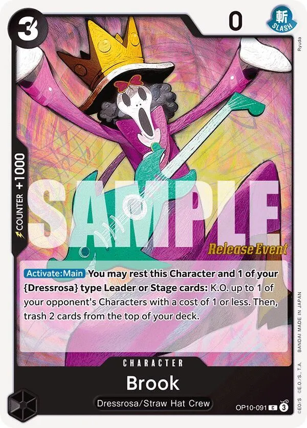 Brook (091) — Royal Blood Release Event Cards — One Piece Card Game