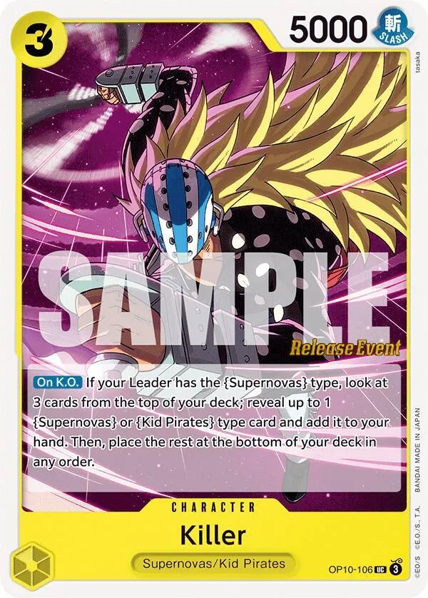 Killer — Royal Blood Release Event Cards — One Piece Card Game