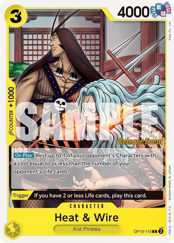 Heat & Wire — Royal Blood Release Event Cards — One Piece Card Game